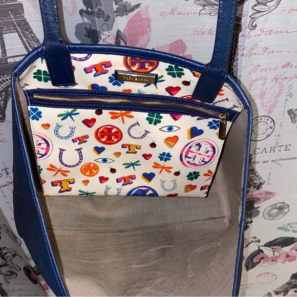 💞Vtg Tory Burch I Love You Tote 💞 - Picture 7 of 11